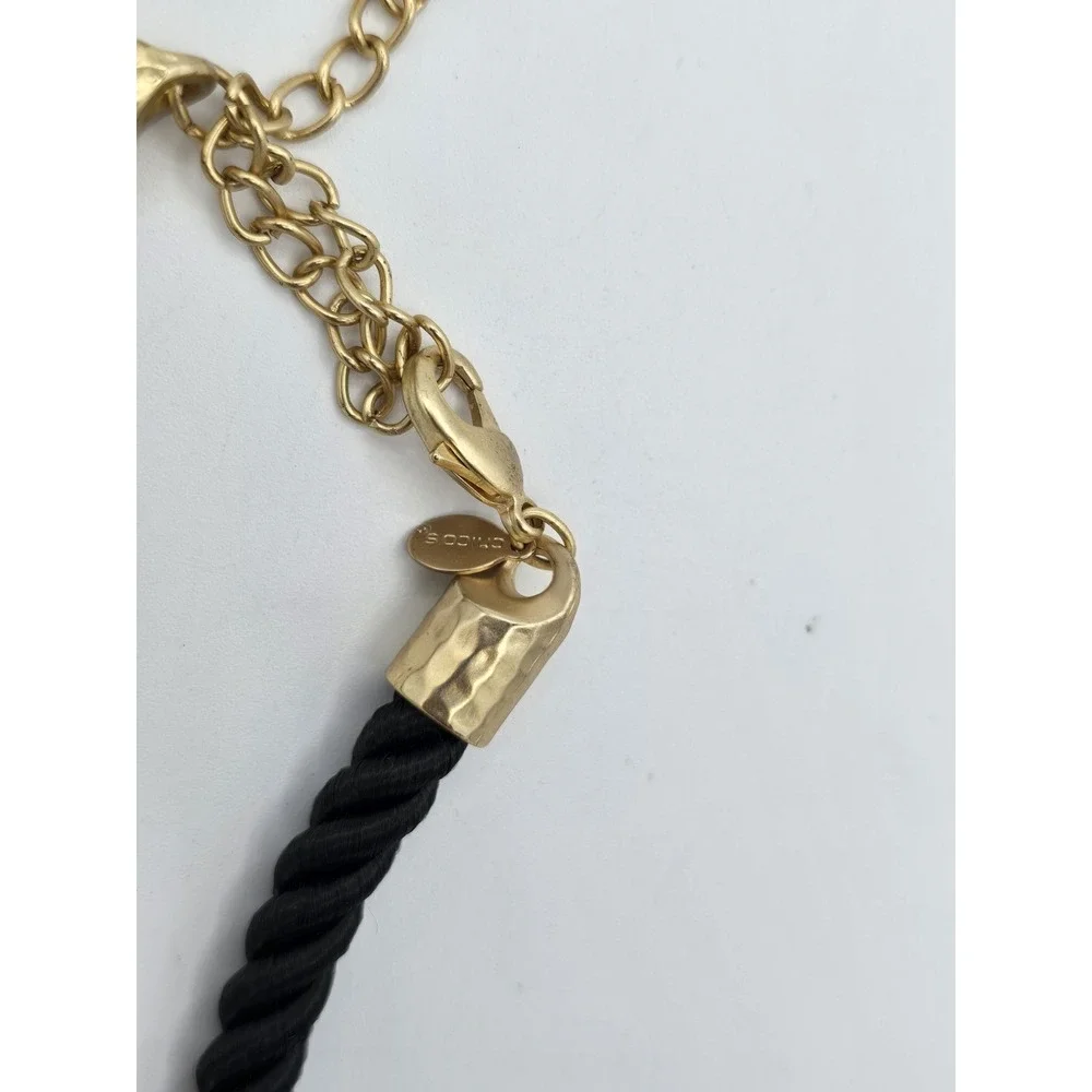 VINTAGE Chico's Fashion Statement Gold Toned Necklace - 24" Excellent Condition - Picture 8 of 9